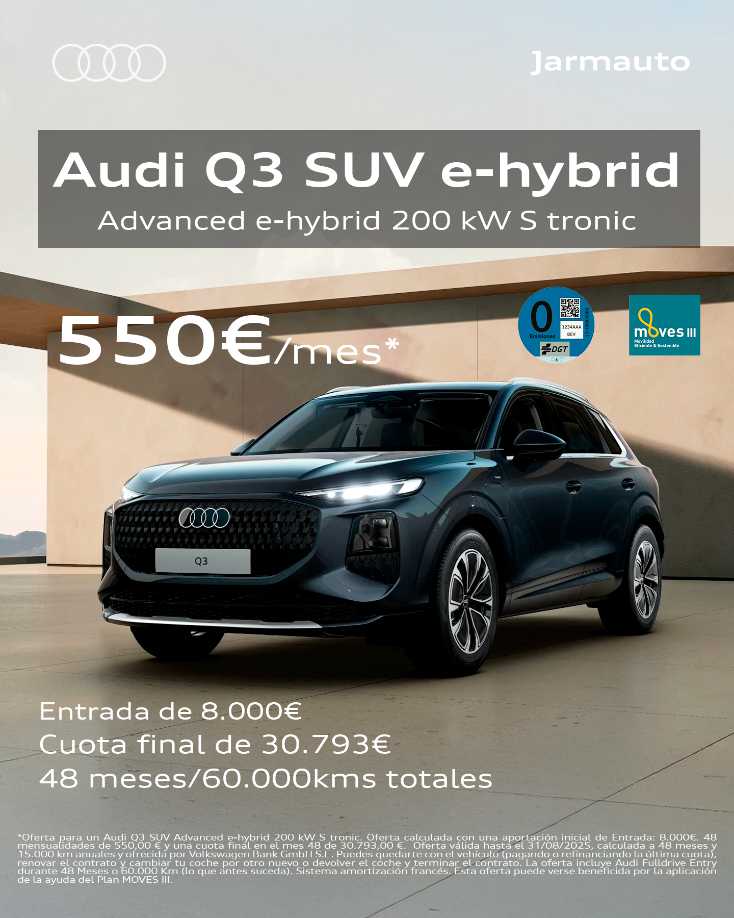 Oferta del mes del Audi Q3 nuevo en Jarmauto